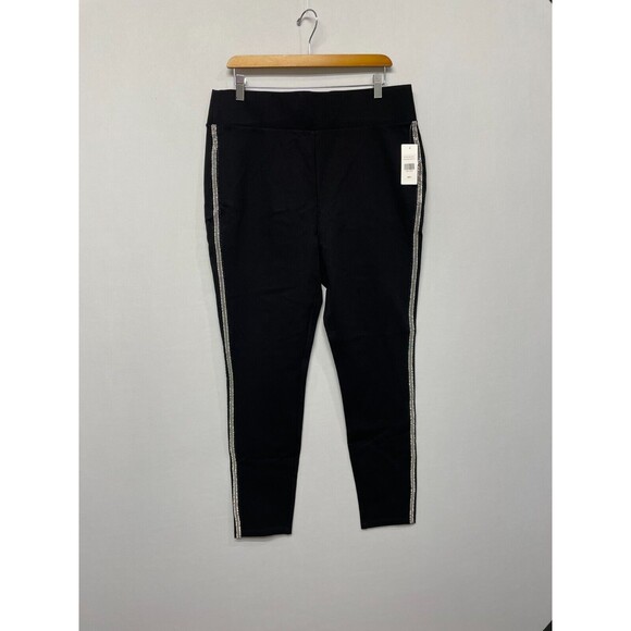 NWT FTF Fashion To Figure Women Pull On Ponte Pants Size 1 Black B327 -27 - Picture 1 of 16